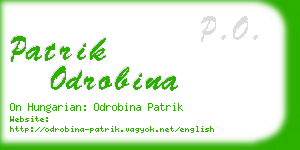 patrik odrobina business card